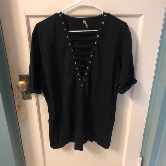 LF black ladder short tunic sz XS - Picture 1 of 3